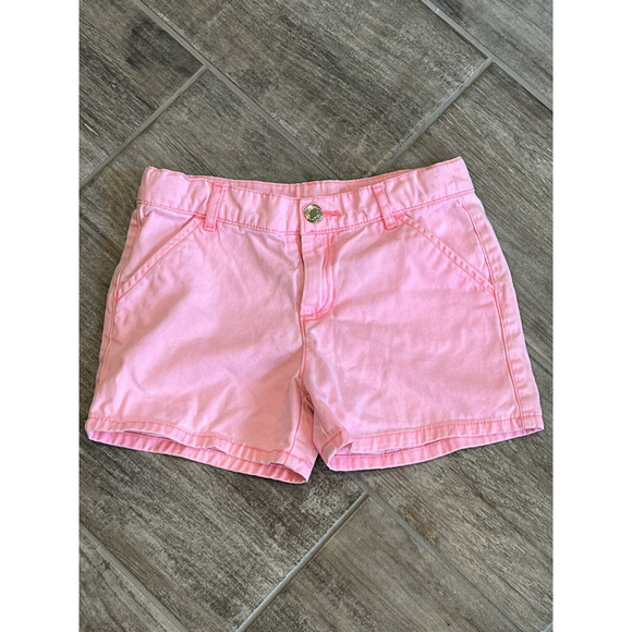 Carters Girls Pink Twill Shorts Adjustable Waist Casual Cute Everyday‎ Size 7 - Picture 1 of 4